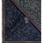 Raymond "CEREMONIA" Collection Wool Blended Navy Blue with Jacquard and Geometrical design Unstitched Sherwani (Kurta) Fabric - 2.5 Mts / VV2148