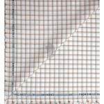 Raymond 100% Premium (Giza) Cotton Checkered Brown (Sepia) colour Unstitched Shirt Fabric - 1.60 mts / VV2214