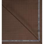 Raymond 100% Premium (Giza) Cotton Checkered Brown (Copper) colour Unstitched Shirt Fabric - 1.60 mts / VV2232
