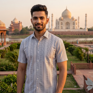 Siyaram's Festive Ceremony Collection Vertical Striped Pattern with "HEMP" blended Grey colour Unstitched Shirt Fabric - 1.6 Mts / VV2246