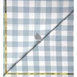 J.Hampstead Moretti Premium Egyptian Collection with 100% Giza Cotton White Checkered Pattern Unstitched Shirt Fabric of 1.6 mts / VV2391A