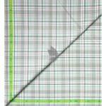J.Hampstead Moretti Premium Egyptian Collection with 100% Giza Cotton Green (Celadon) Checkered Pattern Unstitched Shirt Fabric of 1.6 mts / VV2391B