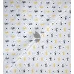 J.Hampstead 100% Pure Giza Cotton Printed pattern White colour Unstitched Shirt Fabric of 1.6 meters / VV2392N