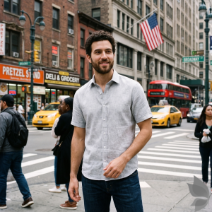 J.Hampstead Moretti 100% Pure Linen Fabric from "The Luxury Club of Italian Fusion Linen" with White Colour Plain Pattern Unstitched Shirt Fabric of 1.6 mts / VV2410