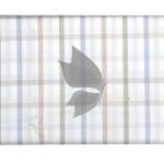 J.Hampstead Moretti Premium Egyptian Collection with 100% Giza Cotton White Colour Checkered Pattern Unstitched Shirt Fabric of 1.6 mts / VV2425