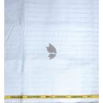 J.Hampstead Moretti Premium Egyptian Collection with 100% Giza Cotton Light Blue (Baby Blue) Colour Striped Pattern Unstitched Shirt Fabric of 1.6 mts - Made In Italy / VV2434