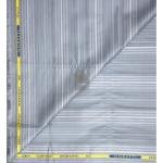 J.Hampstead Moretti Premium Egyptian Collection with 100% Giza Cotton Grey Colour Striped Pattern Unstitched Shirt Fabric of 1.6 mts - Made In Italy / VV2436