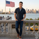 J.Hampstead Moretti Premium Egyptian Collection with 100% Giza Cotton Black colour Plain Pattern Unstitched Shirt Fabric of 1.6 mts - Made In Italy / VV2454