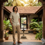 Siyaram's 100% Pure Linen 60 Lea Striped Yellow (Lemon) colour Unstitched Shirt Fabric of 1.60 mts / VV2510