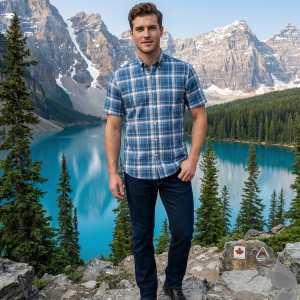 J.Hampstead Moretti Premium Egyptian Collection with 100% Giza Cotton Multicolour Checkered Pattern Unstitched Shirt Fabric of 1.6 mts - Made In Italy / VV2524