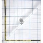 J.Hampstead Moretti Premium Egyptian Collection with 100% Giza Cotton White Colour Checkered Pattern Unstitched Shirt Fabric of 1.6 mts - Made In Italy / VV2529