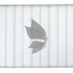 J.Hampstead Moretti Premium Egyptian Collection with 100% Giza Cotton White Colour Striped Pattern Unstitched Shirt Fabric of 1.6 mts - Made In Italy / VV2555