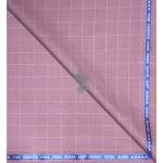 Raymond Super 100's Australian Merino Wool Fine Fabric with Checkered Pattern and Pink (Old Rose) colour Unstitched Trouser Fabric of 1.3 Meters / VV2559