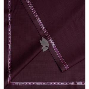 Raymond Australian Merino Wool Blended with All weather Solid pattern Maroon colour Unstitched Suit Fabric of 3.5 meters / VV2582
