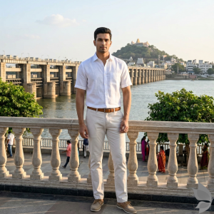 Weaves Empire 100% Genuine European Linen with 60 LEA count White colour Solid Unstitched Shirt Fabric - 1.60 Mts / VV2621