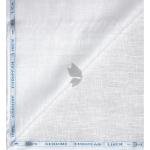 Weaves Empire 100% Genuine European Linen with 60 LEA count White colour Solid Unstitched Shirt Fabric - 1.60 Mts / VV2621