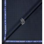 Raymond Luxurious fabrics with Super 120's Wool count & made with 70% wool "Luxolite" Collection Navy Blue colour Checkered Unstitched Trouser Fabric of 1.3 Mts / VV2653