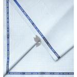 Raymond Montovello collection Super 70's  merino wool, Catonic blend, Viscose blend, easy care Blue Checkered unstitched suit fabric of 3.5 Mts / VV2678