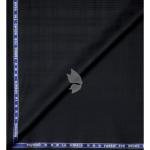 Raymond La miraco collection with 45% wool blend + 16% Viscose blend Black checkered unstitched trouser fabric of 1.25 Mts / VV2697