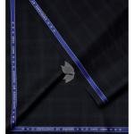 Raymond "Excellence" collection with 45% merino wool Black Checkered unstitched suit fabric of 3.5 Mts / VV2700