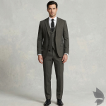 Raymond "Upmaze" collection, soft Australian merino wool blend Brown Jacquard unstitched suit fabric of 3.5 Mts / VV2708