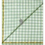 J.Hampstead Moretti Premium Egyptian Collection with 100% Giza Cotton Green Checkered Pattern Unstitched Shirt Fabric of 1.6 mts / VV2763