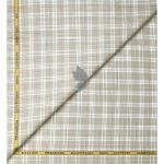 J.Hampstead Moretti Premium Egyptian Collection with 100% Giza Cotton Beige Checkered Pattern Unstitched Shirt Fabric of 1.6 mts / VV2765