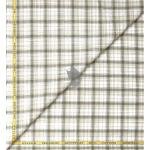 J.Hampstead Moretti Premium Egyptian Collection with 100% Giza Cotton Beige (Tan) Checkered Pattern Unstitched Shirt Fabric of 1.6 mts / VV2769