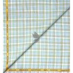 J.Hampstead Moretti Premium Egyptian Collection with 100% Giza Cotton Green Checkered Pattern Unstitched Shirt Fabric of 1.6 mts / VV2770