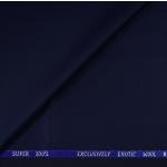 J.HAMPSTEAD SUPER WOOL 100'S NAVY BLUE COLOUR CHECKERED UNSTITCHED TROUSER FABRIC -1.30 METRES / VV5071