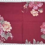 " Weaves Empire " 9.0 Feet x 9.0 Feet (King Size) 100 % Cotton Cherry Red Colour Double Bed Set With Two Stitched Pillow Covers ( 46 cm x 69 cm ) / VV6082
