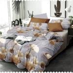 " Weaves Empire " 9.0 Feet x 9.0 Feet (King Size) 100 % Cotton Grey Colour Double Bed Set With Two Stitched Pillow Covers ( 46 cm x 69 cm ) / VV6083