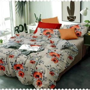 " Weaves Empire " 9.0 Feet x 9.0 Feet (King Size) 100 % Cotton Grey Colour Double Bed Set With Two Stitched Pillow Covers ( 46 cm x 69 cm ) / VV6091