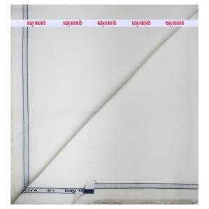 RAYMOND 100% PREMIUM COTTON PLAIN OFF WHITE COLOURED UNSTITCHED SHIRT FABRIC - 1.6 METRES / VV6103