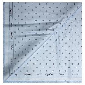 Siyaram's " EUROPEAN PRINT COLLECTION SUPERFINE COTTON BLUE COLOURED UNSTITCHED SHIRT FABRIC - 1.6 METRES - VV6318