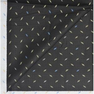 J.HAMPSTEAD " 100% PREMIUM COTTON " BLACK PRINTED SELF CHECKERED DESIGN UNSTITCHED SHIRT FABRIC - 1.6 METRES / VV6348