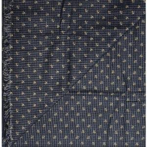 J.HAMPSTEAD " 100% PREMIUM COTTON " GREY PRINTED COUDROY DESIGN UNSTITCHED SHIRT FABRIC - 1.6 METRES / VV6354