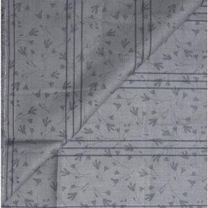 J.HAMPSTEAD " 100% PREMIUM COTTON " GREY PRINTED STRIPED DESIGN UNSTITCHED SHIRT FABRIC - 1.6 METRES / VV6370