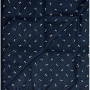 J.HAMPSTEAD " 100% GIZA COTTON " NAVY BLUE COLOURED PRINTED UNSTITCHED SHIRT FABRIC -1.6 METRES - VV6403