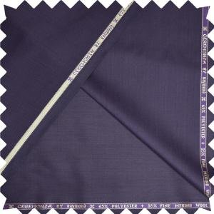 RAYMOND CEREMONIA COLLECTION GRAPE COLOURED SUPER 100's WOOL BLENDED PLAIN UNSTITCHED SUIT FABRIC -3.25 METRES / VV6620