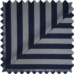 RAYMOND NAVY BLUE COLOURED STRIPED POLY VISCOSE UNSTITCHED TROUSER FABRIC -1.3 METRES / VV6682