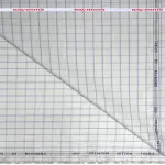 Raymond 100% Premium Cotton Grey Checkered Unstitched Shirt Fabric - 1.60 metres / VV6779