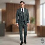 Raymond Poly Viscose Green Solid Suit Fabric-3.5mts / VV6788