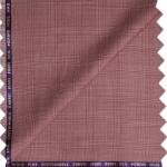 Raymond Amedus Peach Checkered 52% Merino Wool Blend Trouser Fabric-1.30 mts / VV6805