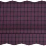 Raymond Adorn Super 90's Merino Wool purple checkered trouser Fabric-1.25 mts / VV6818