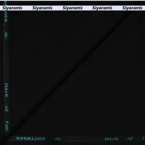 SIYARAM's BLACK POLY BLENDED UNSTITCHED SUIT FABRIC-3MTS - 4321 / VV7253