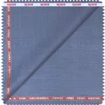RAYMOND CHAMPION's COLLECTION SUSTAINOUVA 45 % MERINO WOOL BLENDED BLUE MATTY UNSTITCHED SUIT FABRIC -3MTS - 4321 / VV7292